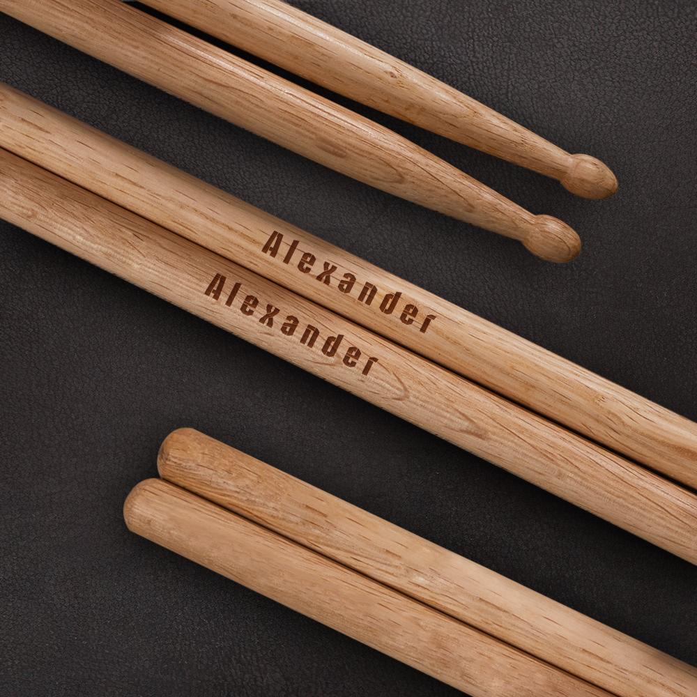Custom Engraved Drumsticks for Drummer - J K Kreation