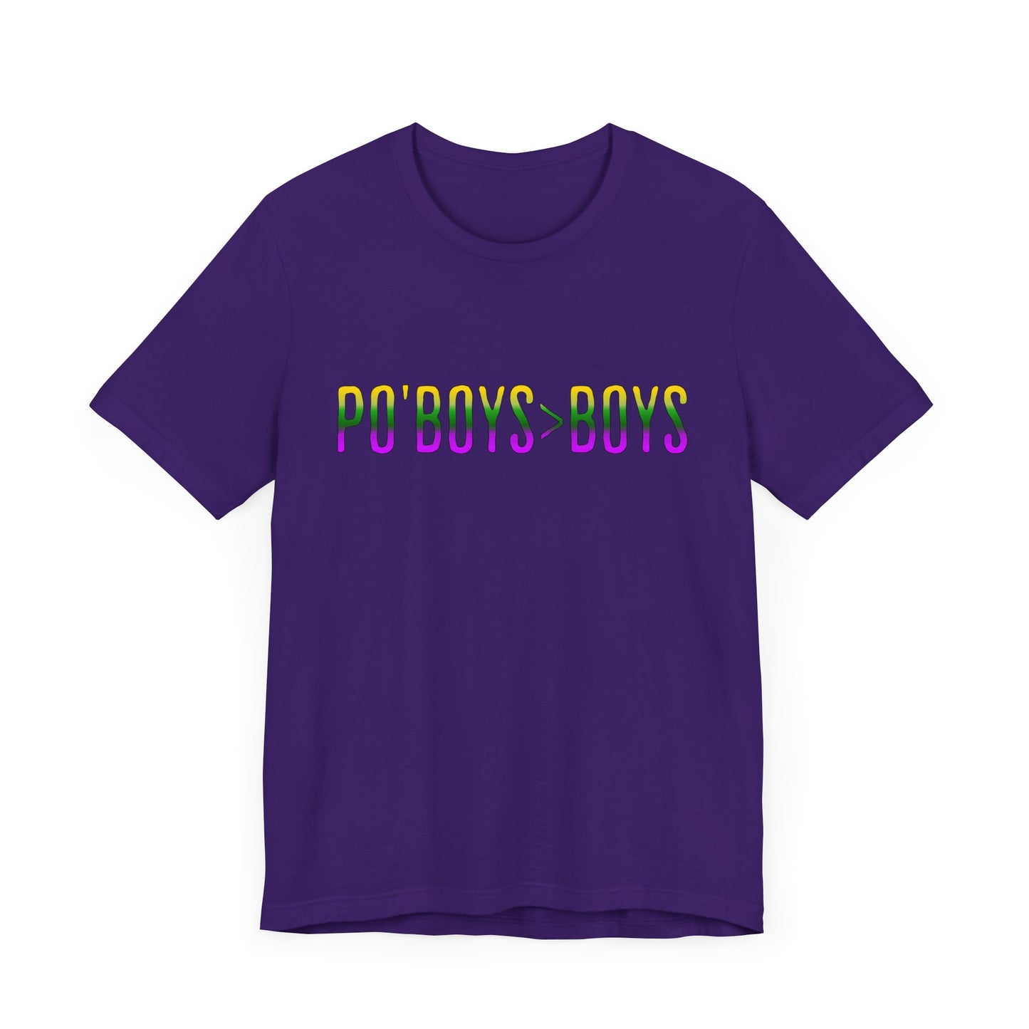 Foodie Tee - Po'boys is Better Than Boys - Mardi Gras New Orleans Travel Shirt
