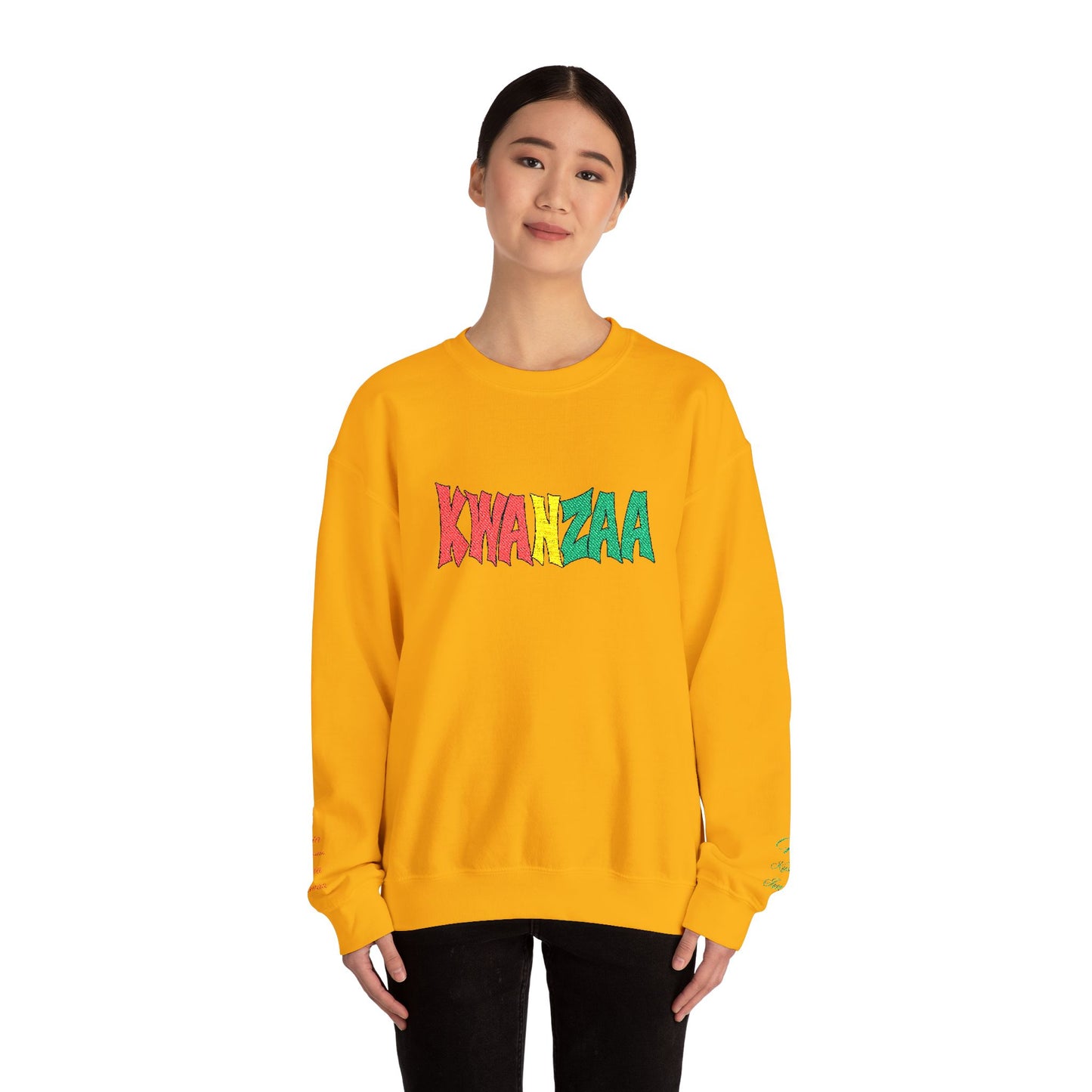 Kwanzaa Embroidered Sweatshirt - 7 Principles Edition