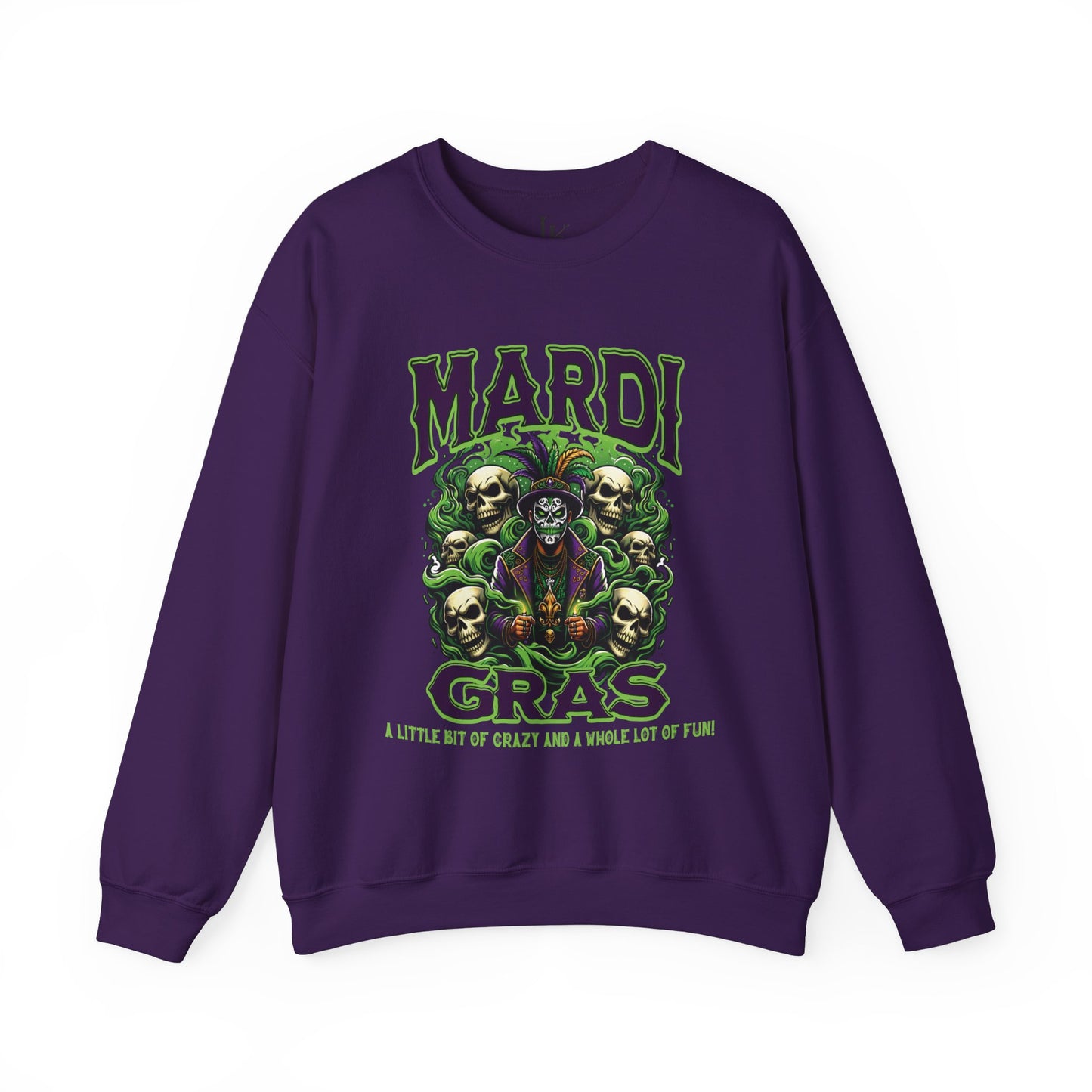 Mardi Gras Voodoo Magic Sweatshirt - SCARY, Fun, Warm, Cozy - New Orleans Party Apparel, Heavy Blend Crewneck, Unisex Pullover