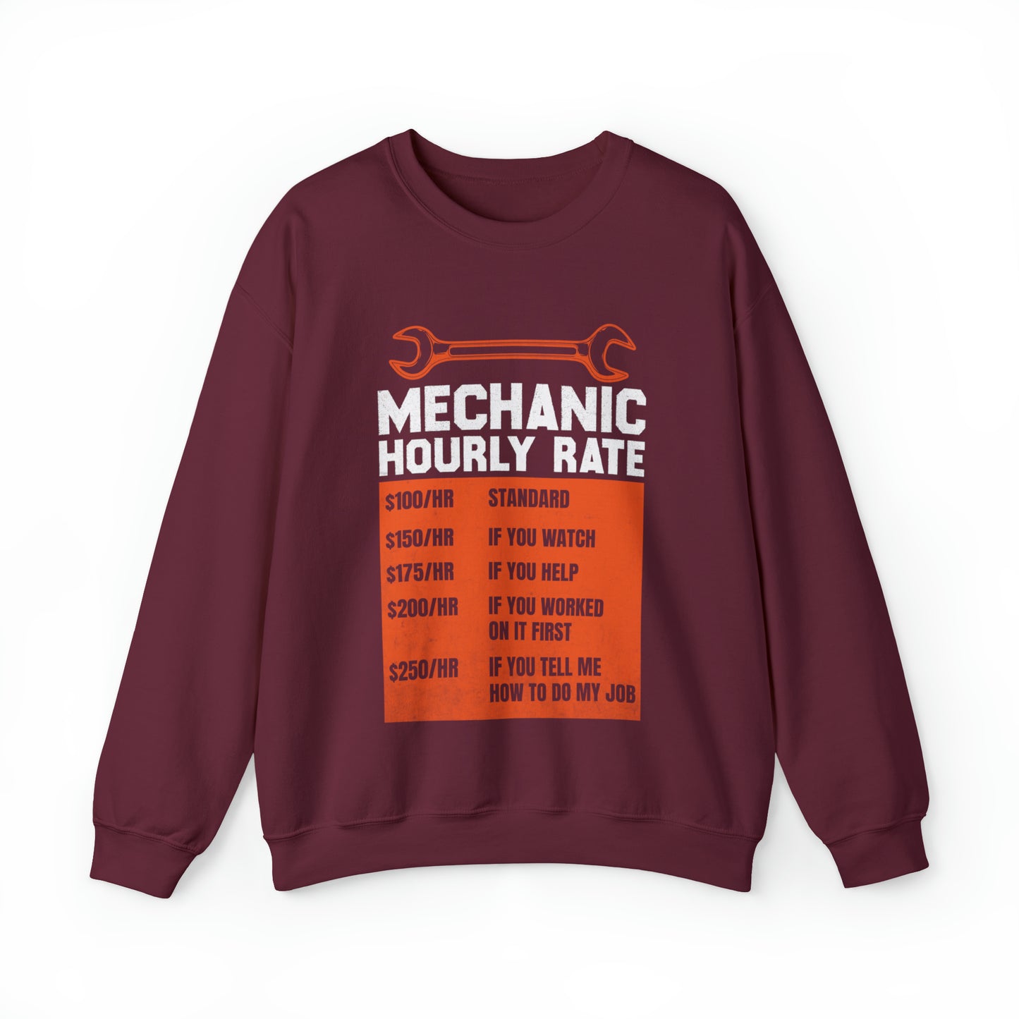 Mechanic Hourly Rates Unisex Heavy Blend™ Crewneck Sweatshirt - J K Kreation