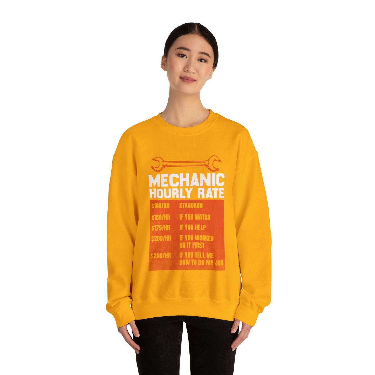 Mechanic Hourly Rates Unisex Heavy Blend™ Crewneck Sweatshirt - J K Kreation