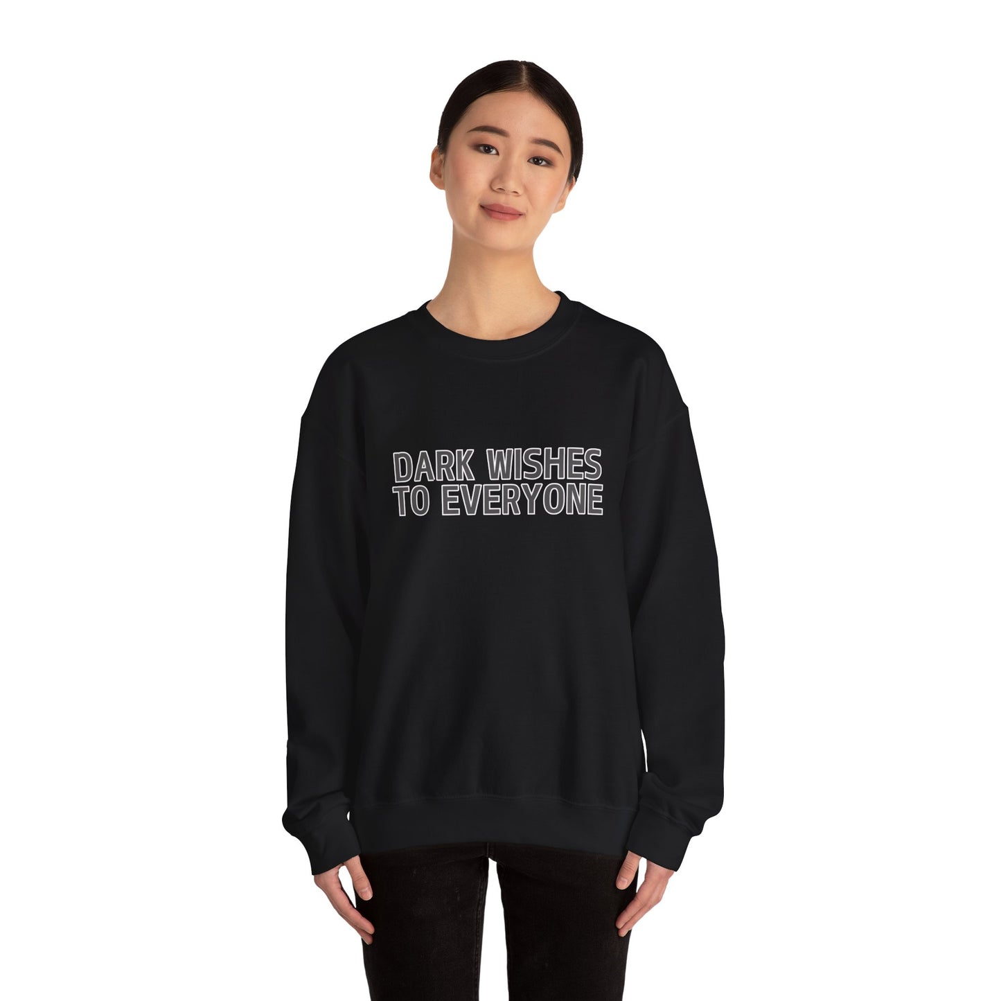 Dark Wishes Unisex Sweatshirt - Gothic Design, Christmas Clothing, Dark Aesthetic, Witchy Apparel, Spooky Crewneck Sweatshirt - J K Kreation