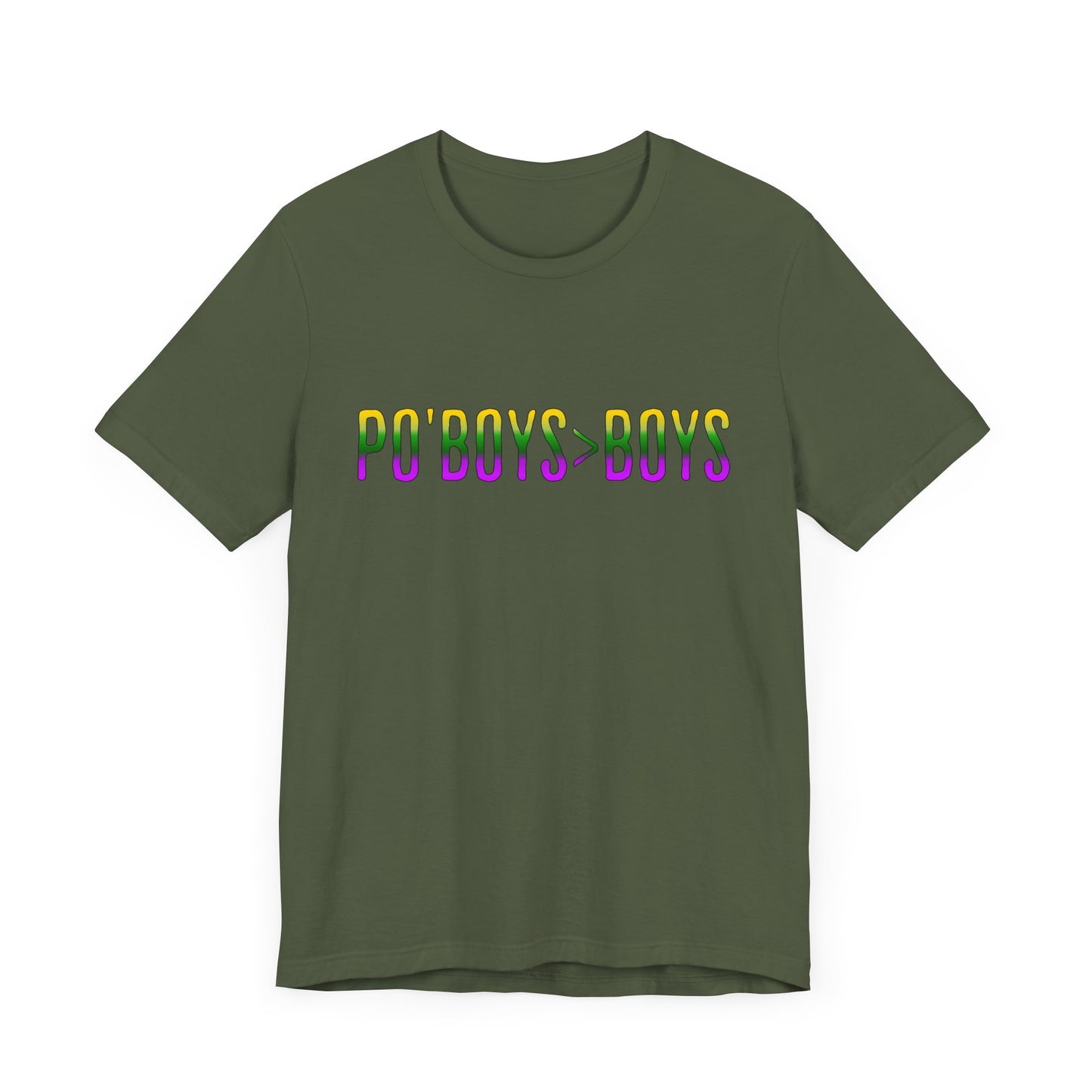 Foodie Tee - Po'boys is Better Than Boys - Mardi Gras New Orleans Travel Shirt