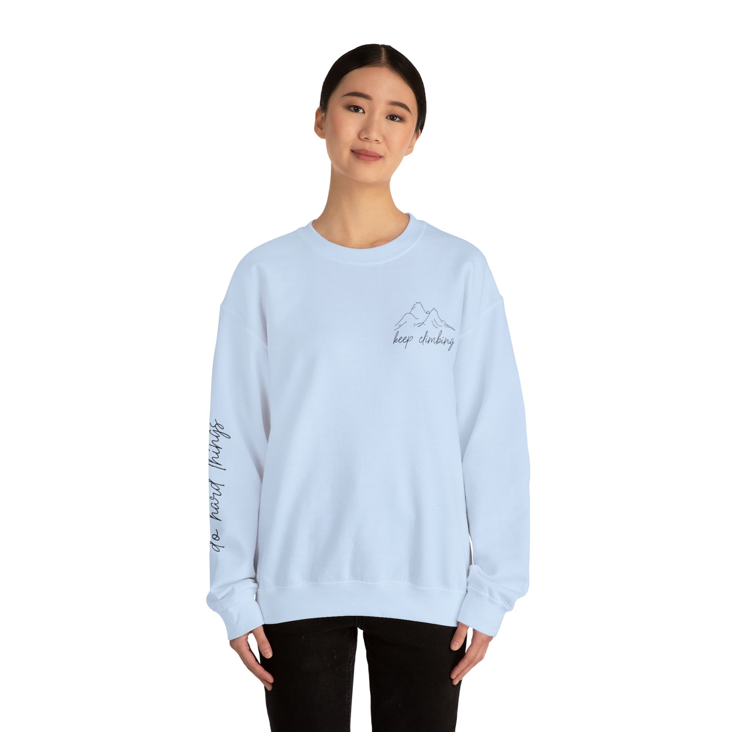 Keep Climbing Unisex Heavy Blend™ Crewneck Sweatshirt - J K Kreation