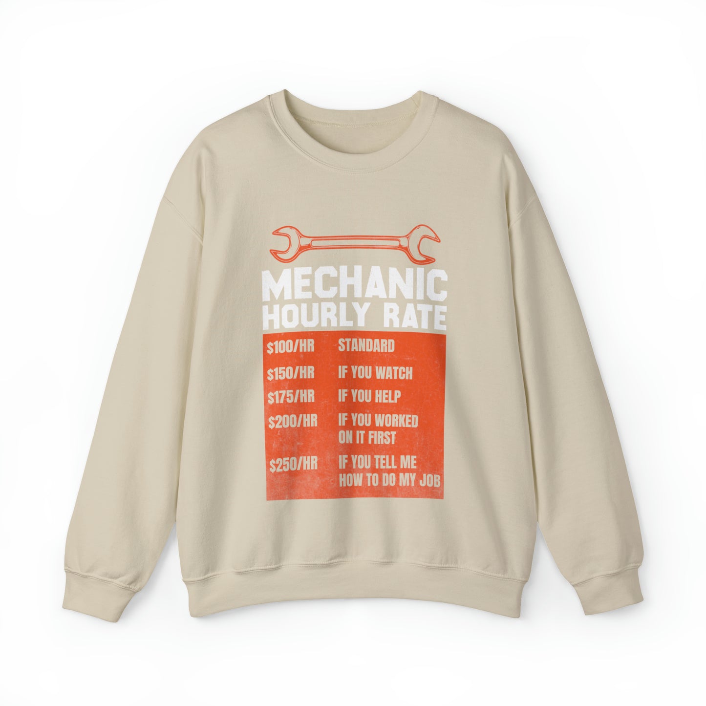 Mechanic Hourly Rates Unisex Heavy Blend™ Crewneck Sweatshirt - J K Kreation