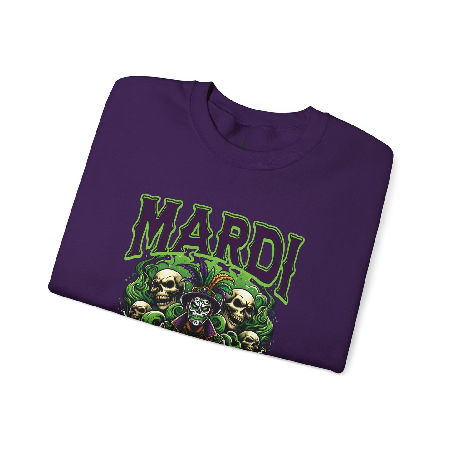 Mardi Gras Voodoo Magic Sweatshirt - SCARY, Fun, Warm, Cozy - New Orleans Party Apparel, Heavy Blend Crewneck, Unisex Pullover