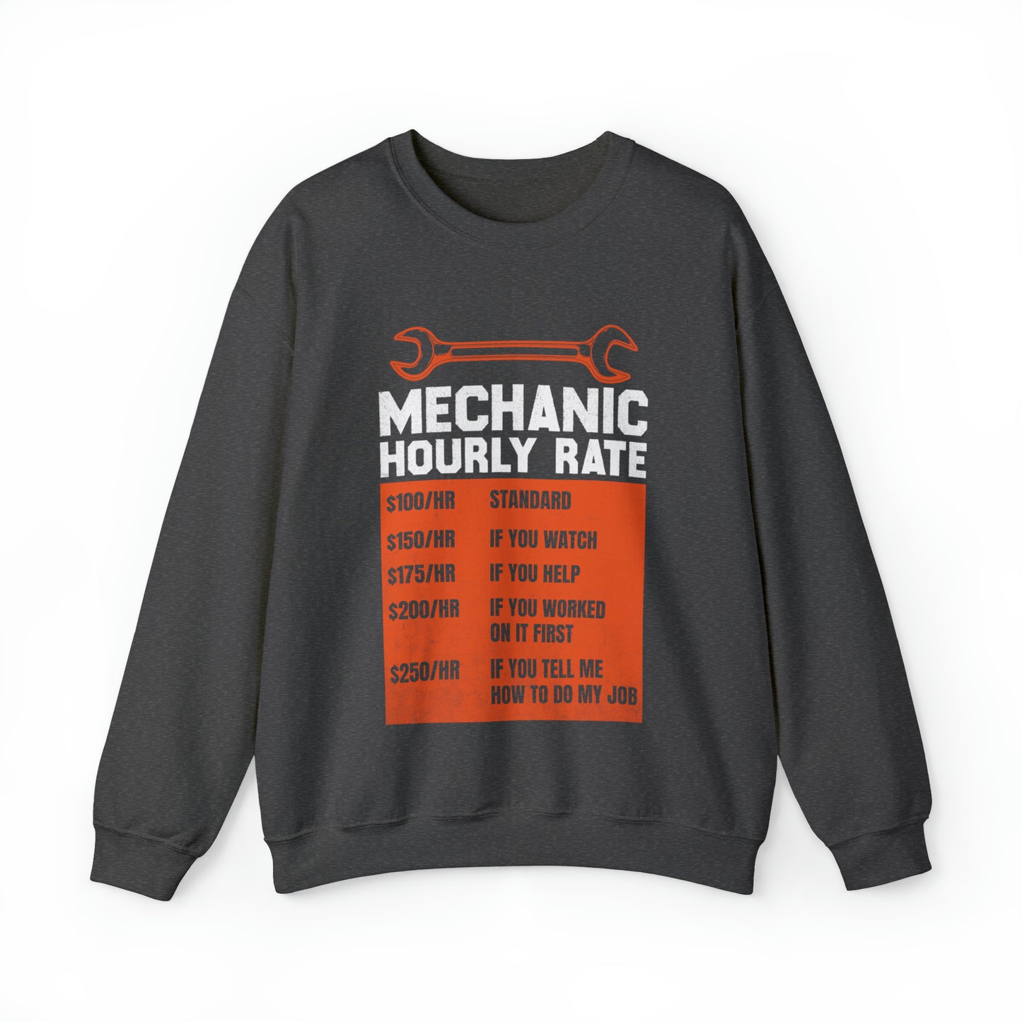 Mechanic Hourly Rates Unisex Heavy Blend™ Crewneck Sweatshirt - J K Kreation
