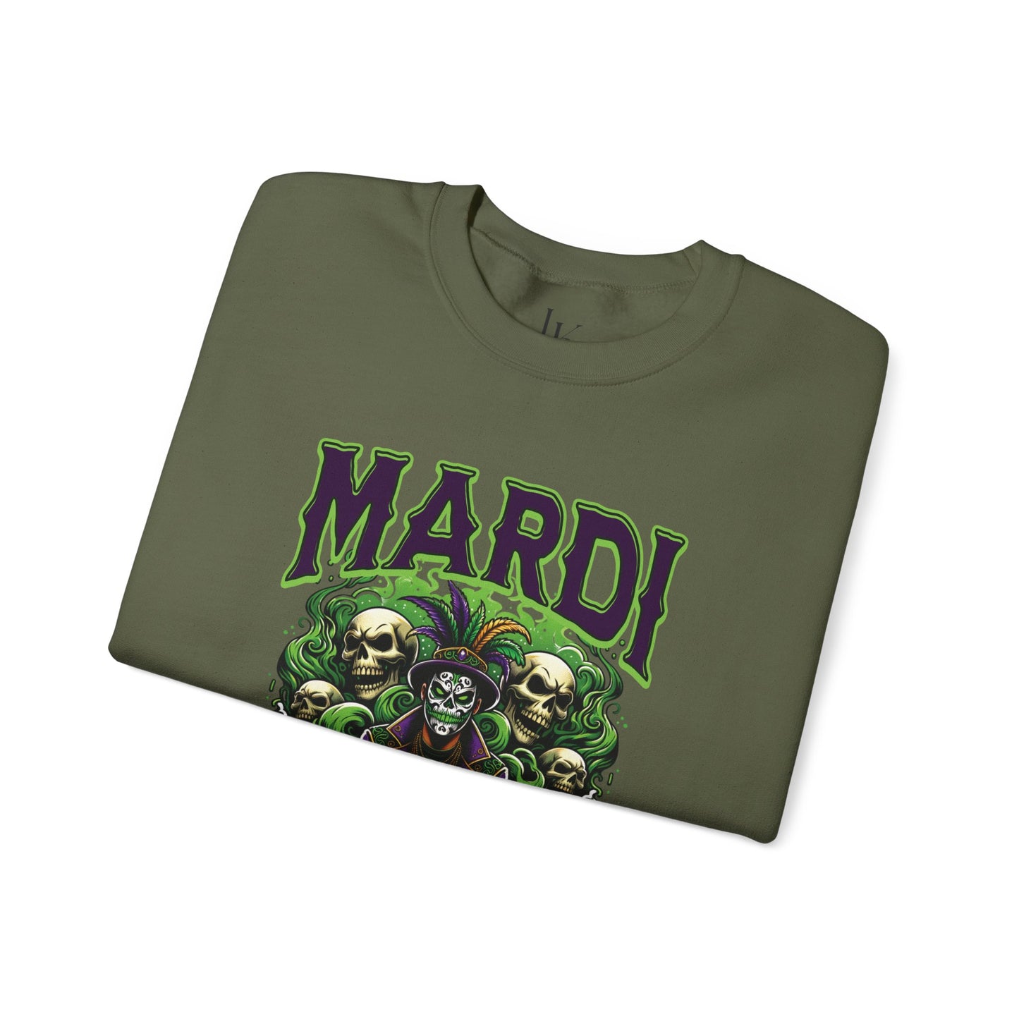 Mardi Gras Voodoo Magic Sweatshirt - SCARY, Fun, Warm, Cozy - New Orleans Party Apparel, Heavy Blend Crewneck, Unisex Pullover