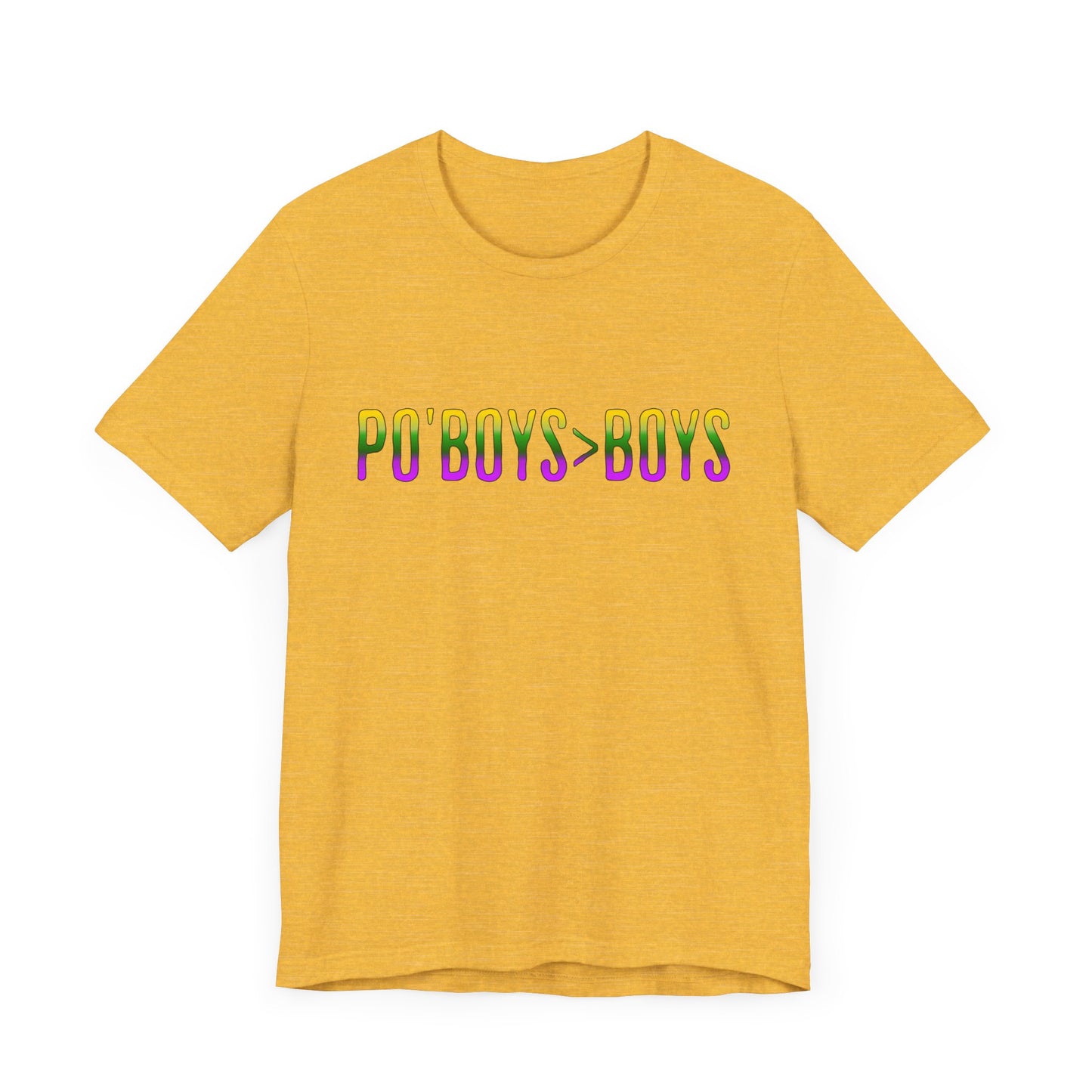 Foodie Tee - Po'boys is Better Than Boys - Mardi Gras New Orleans Travel Shirt