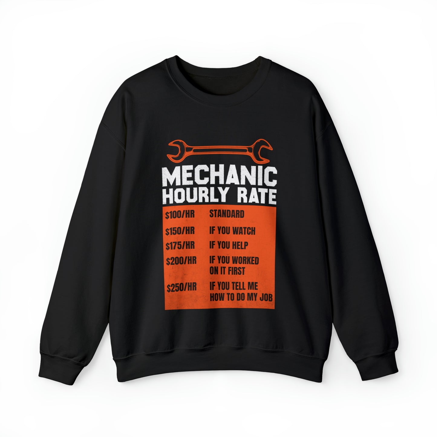 Mechanic Hourly Rates Unisex Heavy Blend™ Crewneck Sweatshirt - J K Kreation