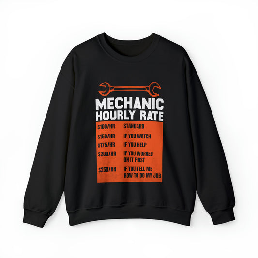 Mechanic Hourly Rates Unisex Heavy Blend™ Crewneck Sweatshirt - J K Kreation