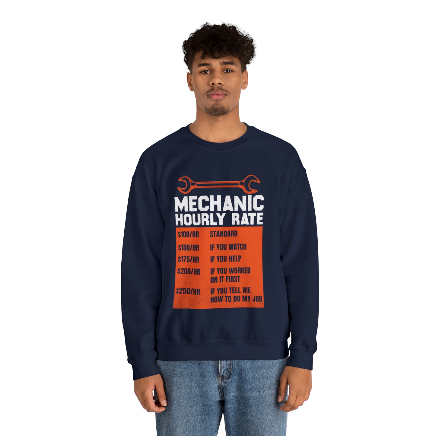 Mechanic Hourly Rates Unisex Heavy Blend™ Crewneck Sweatshirt - J K Kreation