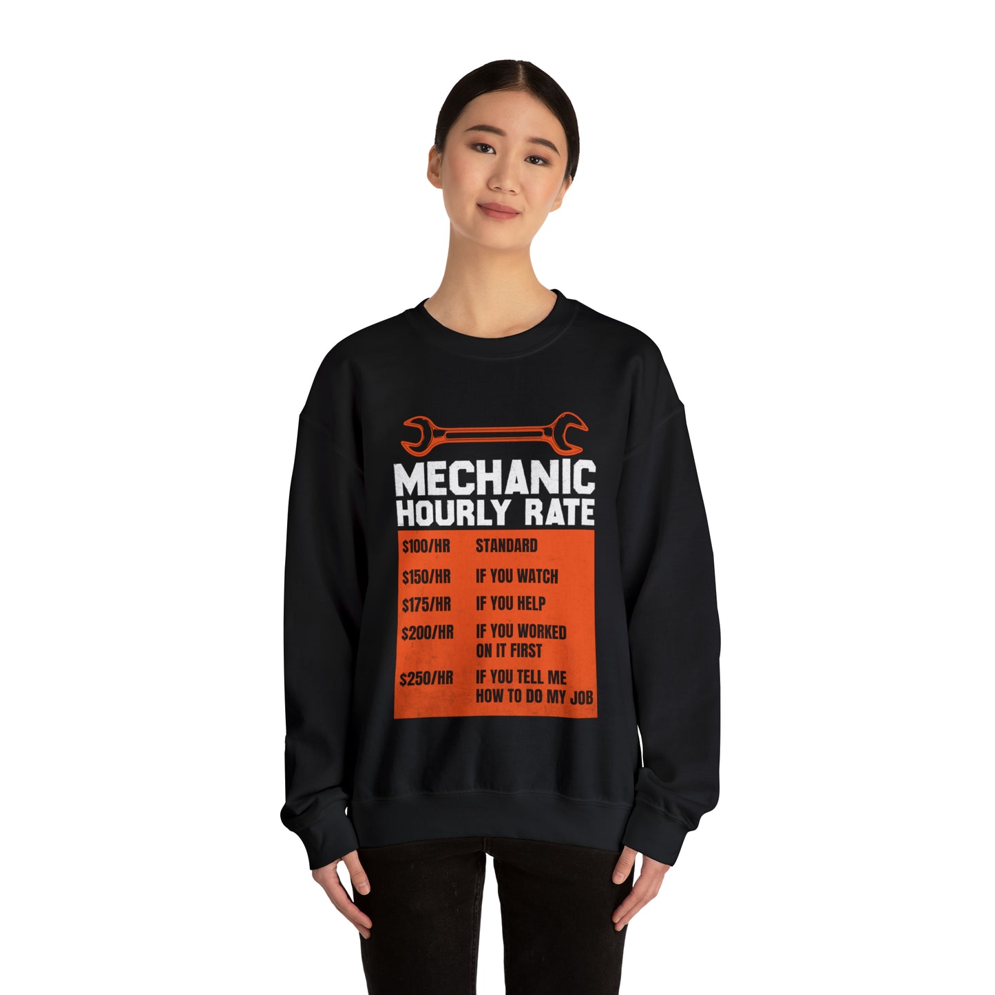 Mechanic Hourly Rates Unisex Heavy Blend™ Crewneck Sweatshirt - J K Kreation