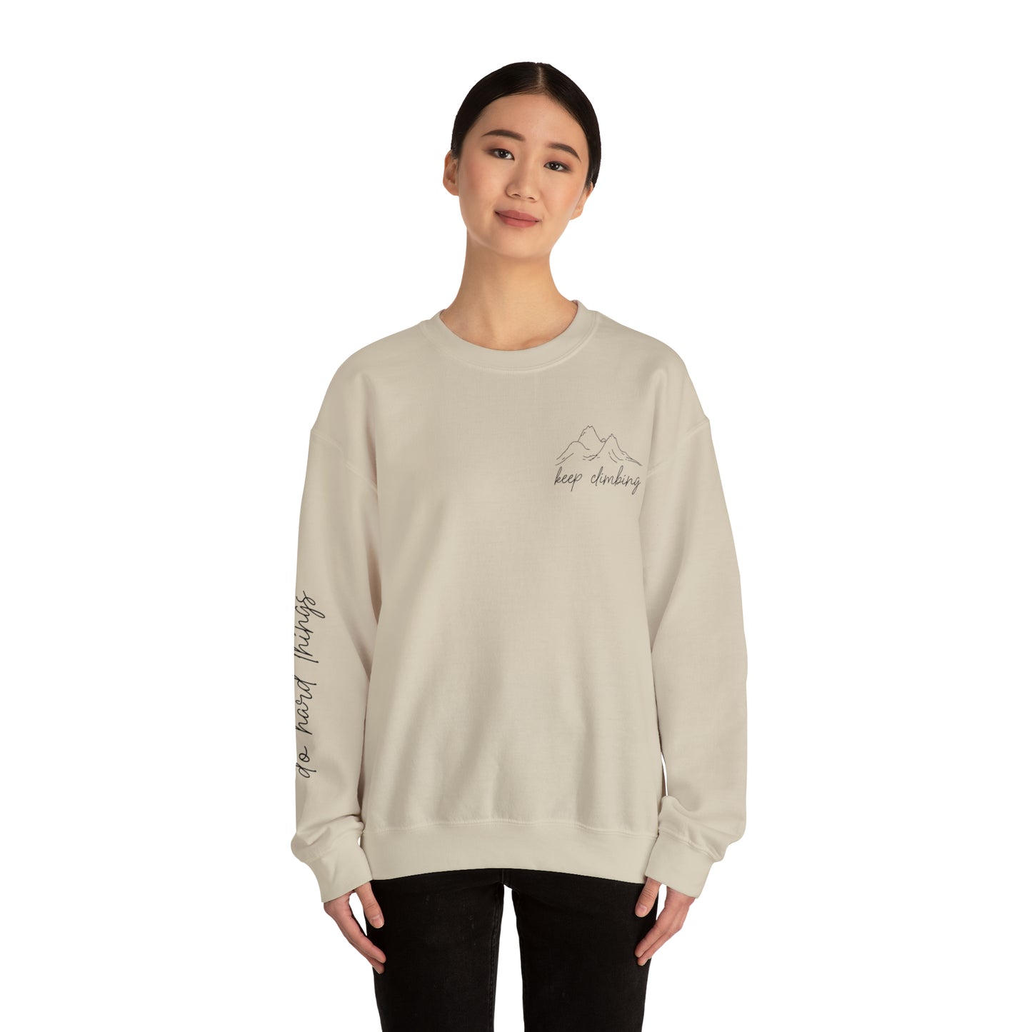 Keep Climbing Unisex Heavy Blend™ Crewneck Sweatshirt - J K Kreation