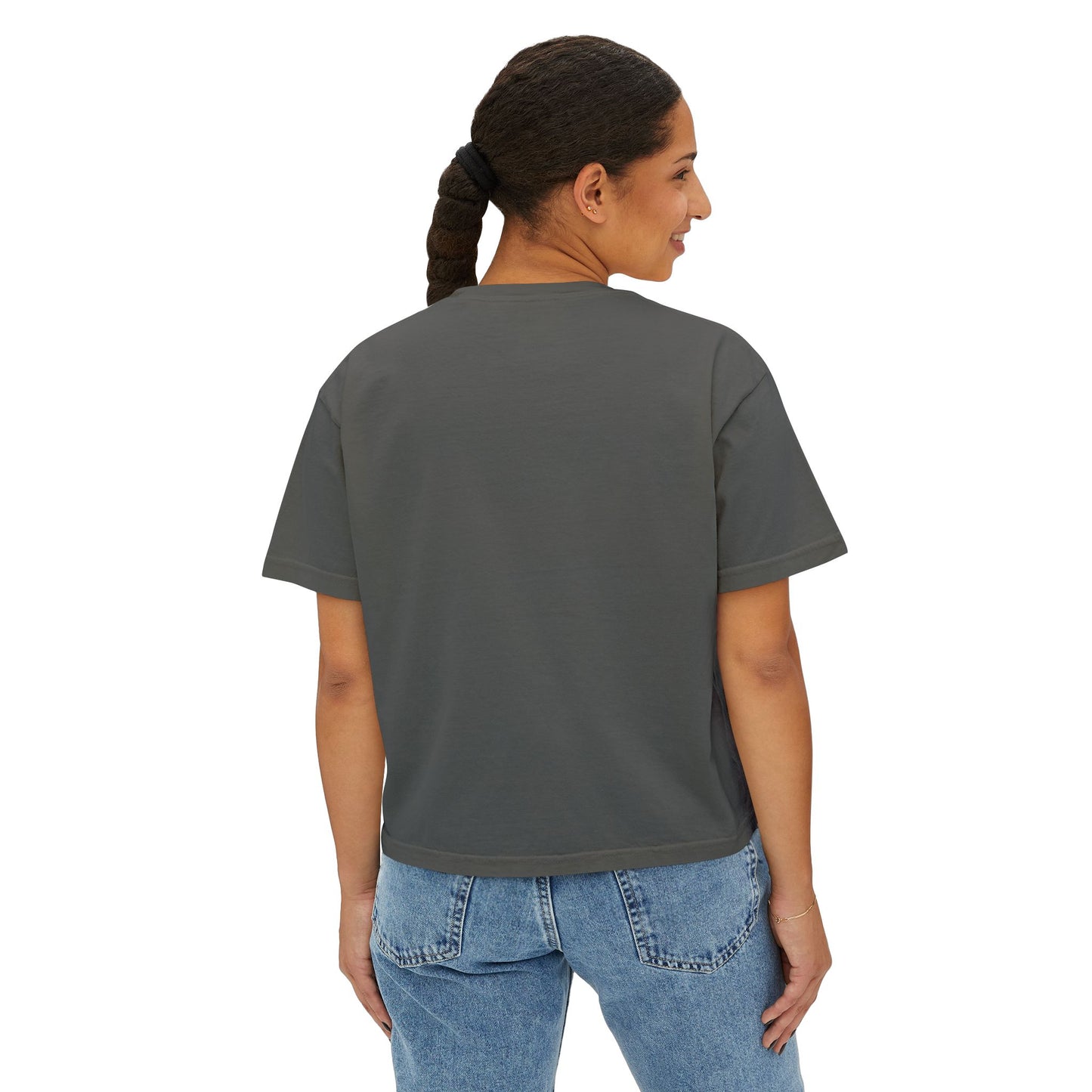 Mardi Gras Box Tee, New Orleans Vacation Shirt, Purple Yellow Green Crop Top, Girl's Trip Shirt, Simple Minimalist Ladies Tee, Young Woman