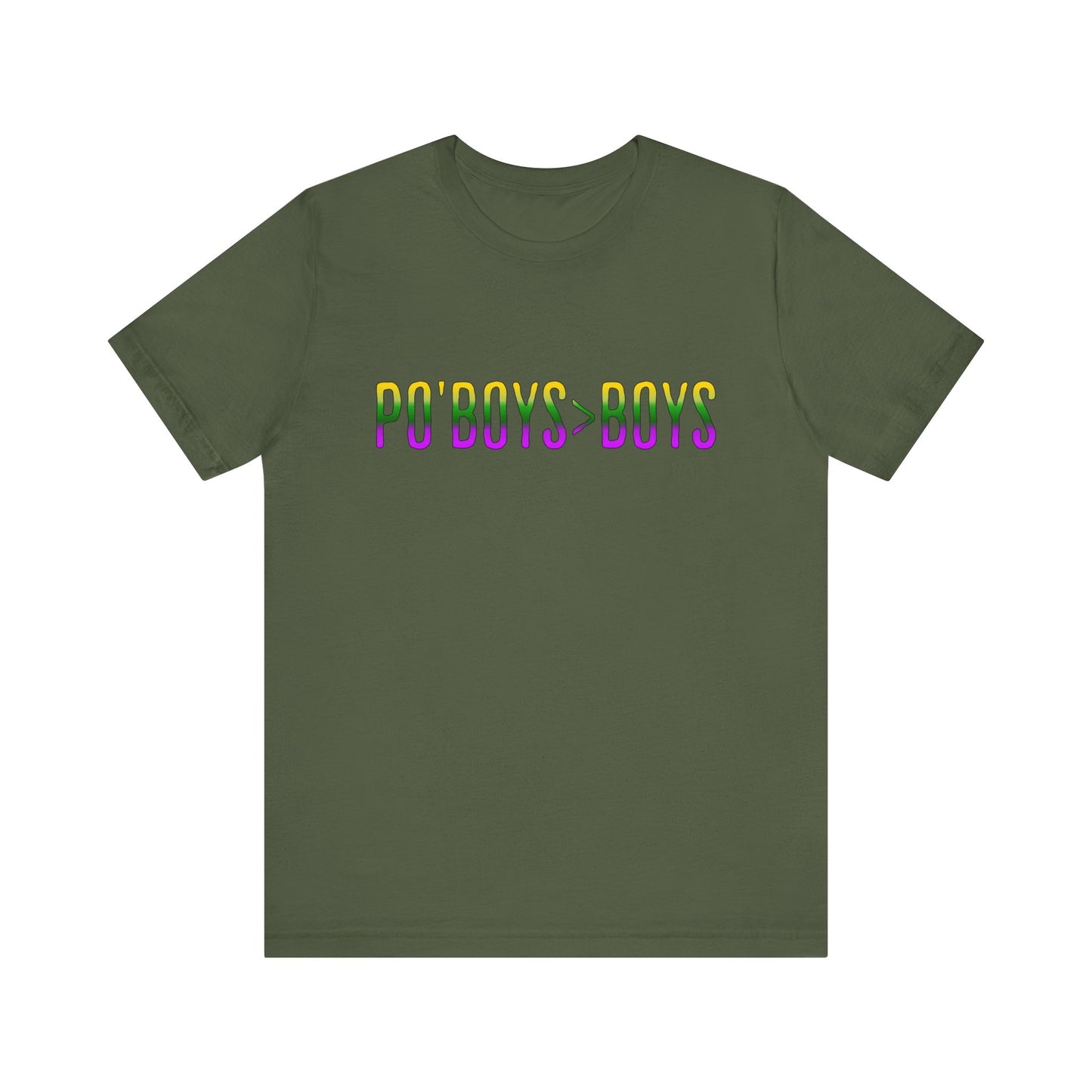 Foodie Tee - Po'boys is Better Than Boys - Mardi Gras New Orleans Travel Shirt