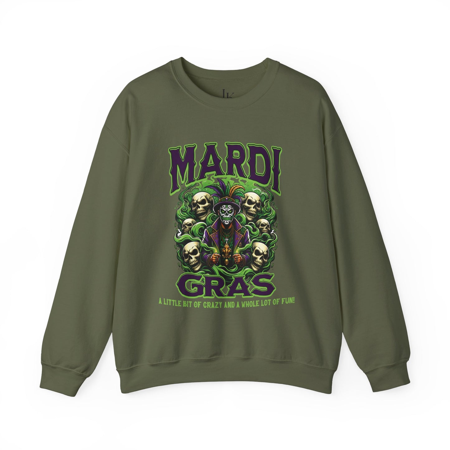 Mardi Gras Voodoo Magic Sweatshirt - SCARY, Fun, Warm, Cozy - New Orleans Party Apparel, Heavy Blend Crewneck, Unisex Pullover