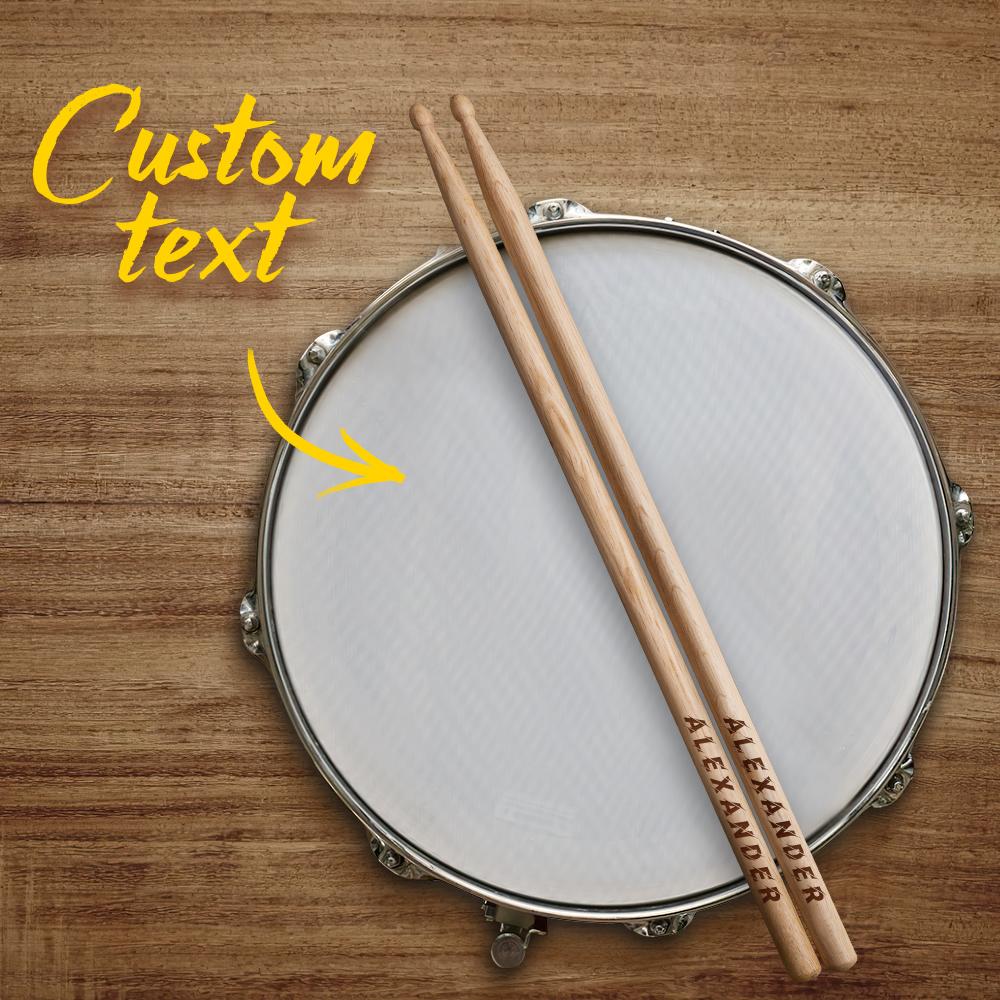 Custom Engraved Drumsticks for Drummer - J K Kreation