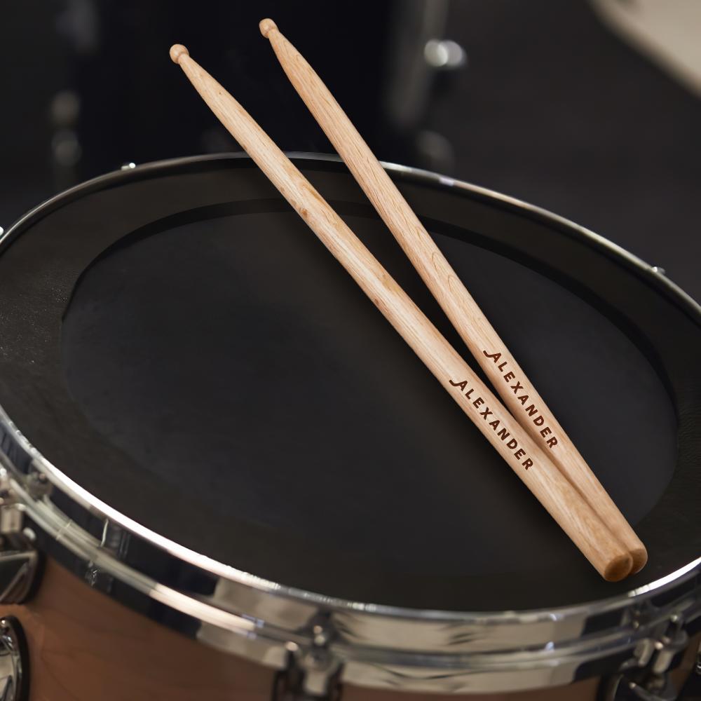 Custom Engraved Drumsticks for Drummer - J K Kreation