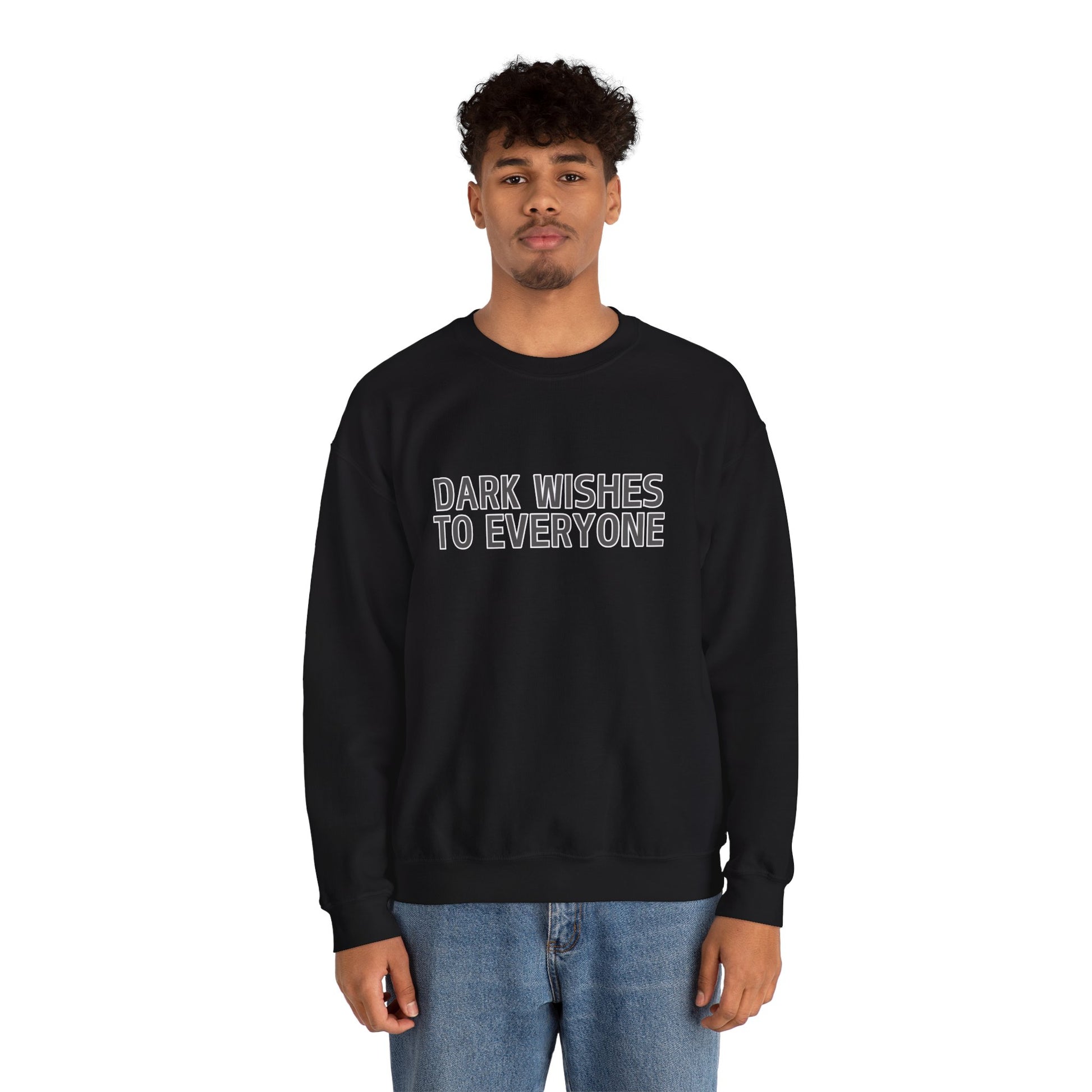 Dark Wishes Unisex Sweatshirt - Gothic Design, Christmas Clothing, Dark Aesthetic, Witchy Apparel, Spooky Crewneck Sweatshirt - J K Kreation