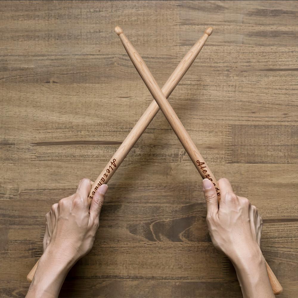 Custom Engraved Drumsticks for Drummer - J K Kreation
