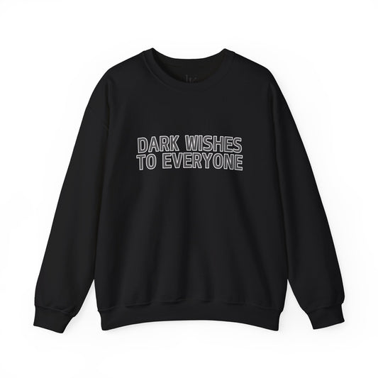 Dark Wishes Unisex Sweatshirt - Gothic Design, Christmas Clothing, Dark Aesthetic, Witchy Apparel, Spooky Crewneck Sweatshirt - J K Kreation