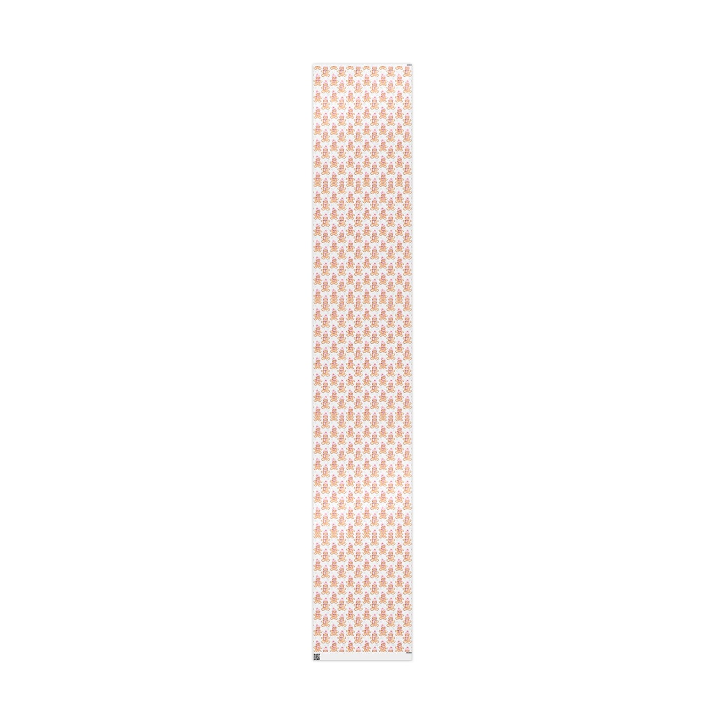 Pink Winter Gingerbread Christmas Wrapping Paper - J K Kreation
