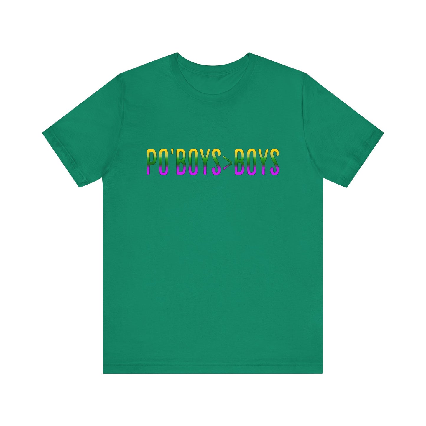 Foodie Tee - Po'boys is Better Than Boys - Mardi Gras New Orleans Travel Shirt