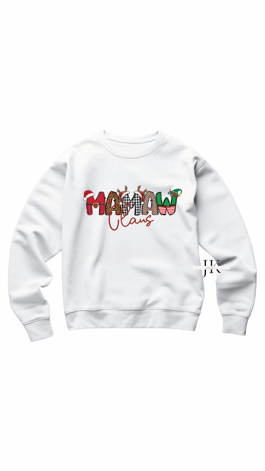 Mamaw Claus Christmas Crewneck Sweatshirt - J K Kreation