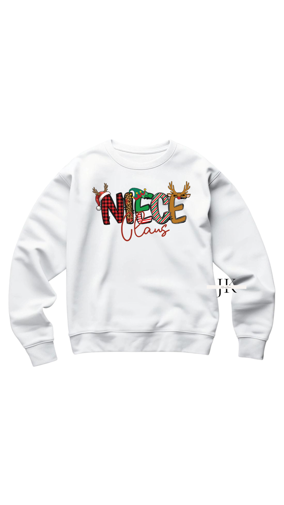 Niece Claus Christmas Crewneck Sweatshirt - J K Kreation