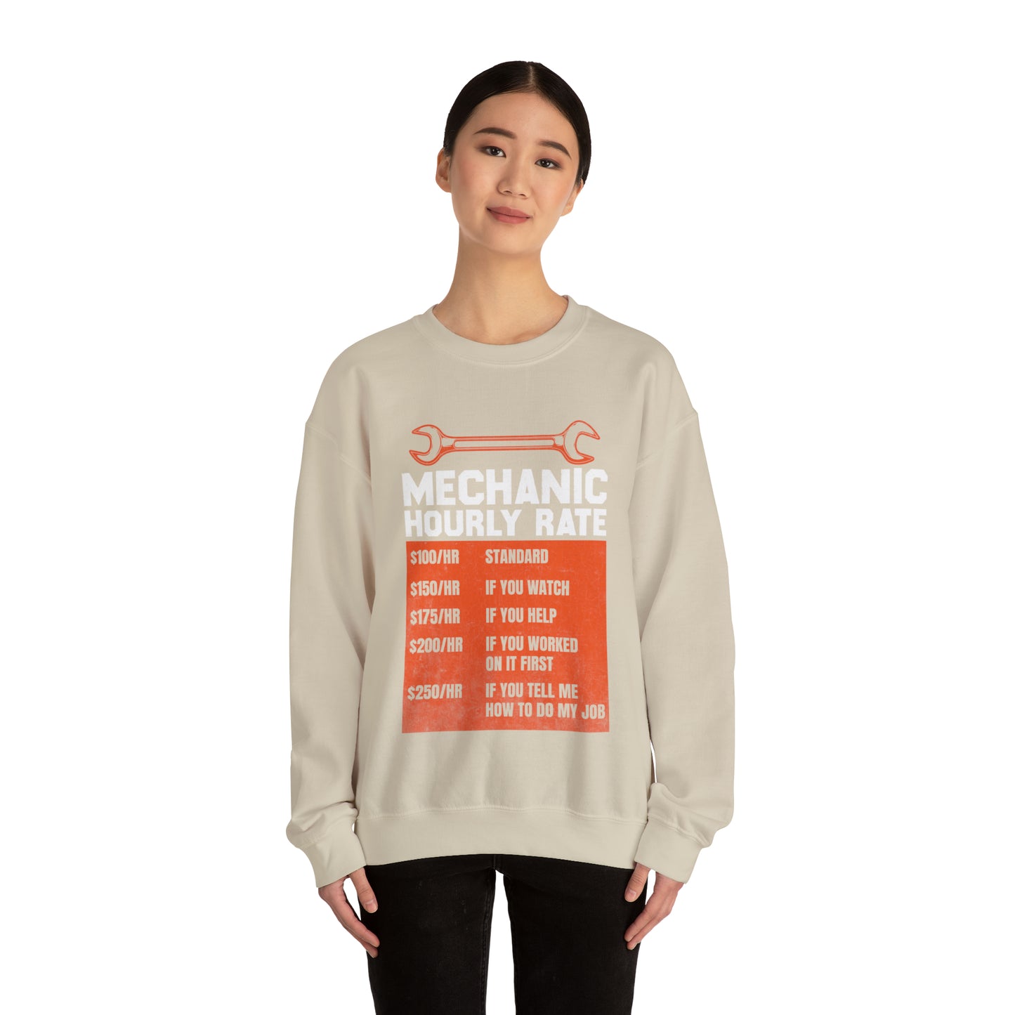 Mechanic Hourly Rates Unisex Heavy Blend™ Crewneck Sweatshirt - J K Kreation