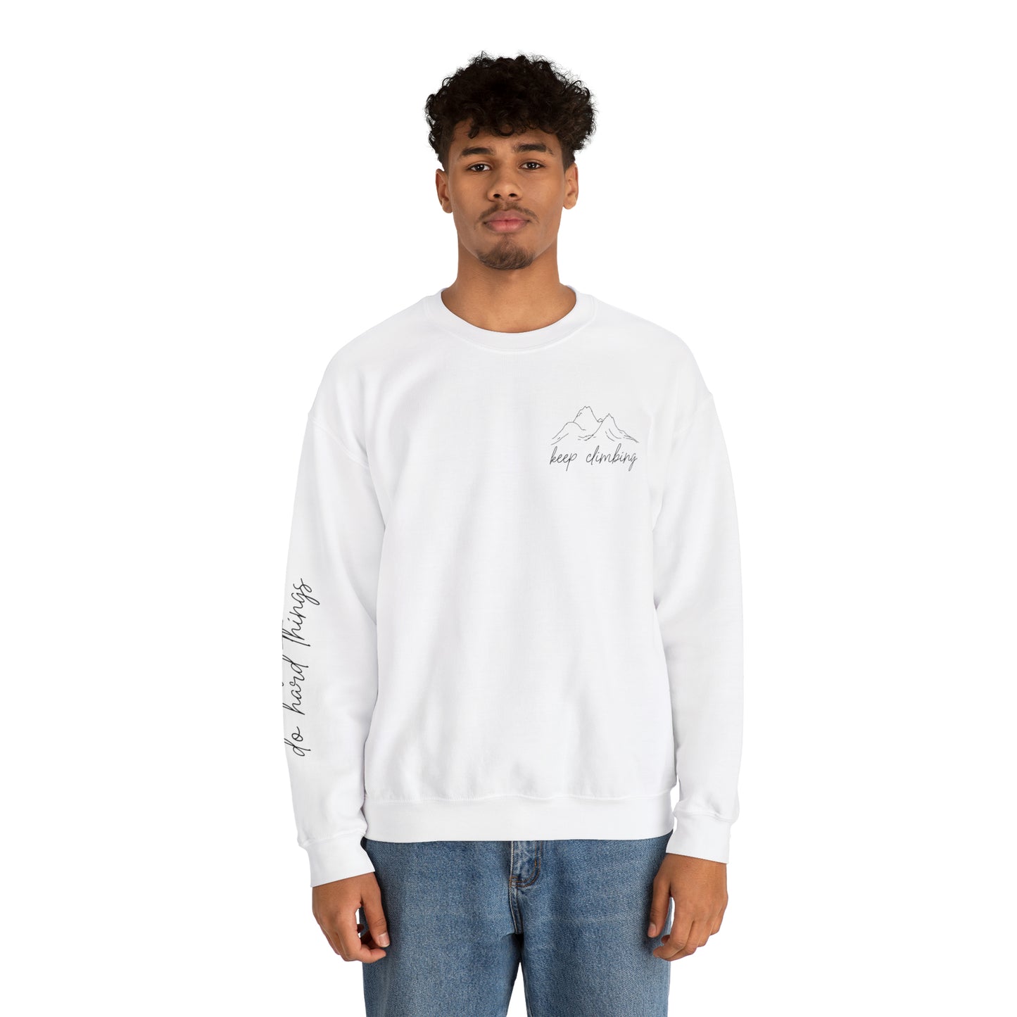 Keep Climbing Unisex Heavy Blend™ Crewneck Sweatshirt - J K Kreation