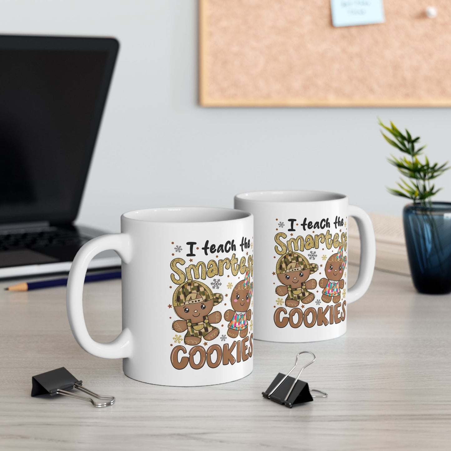 Teacher Mug - Smartest Cookies - Christmas Holiday Gift - J K Kreation