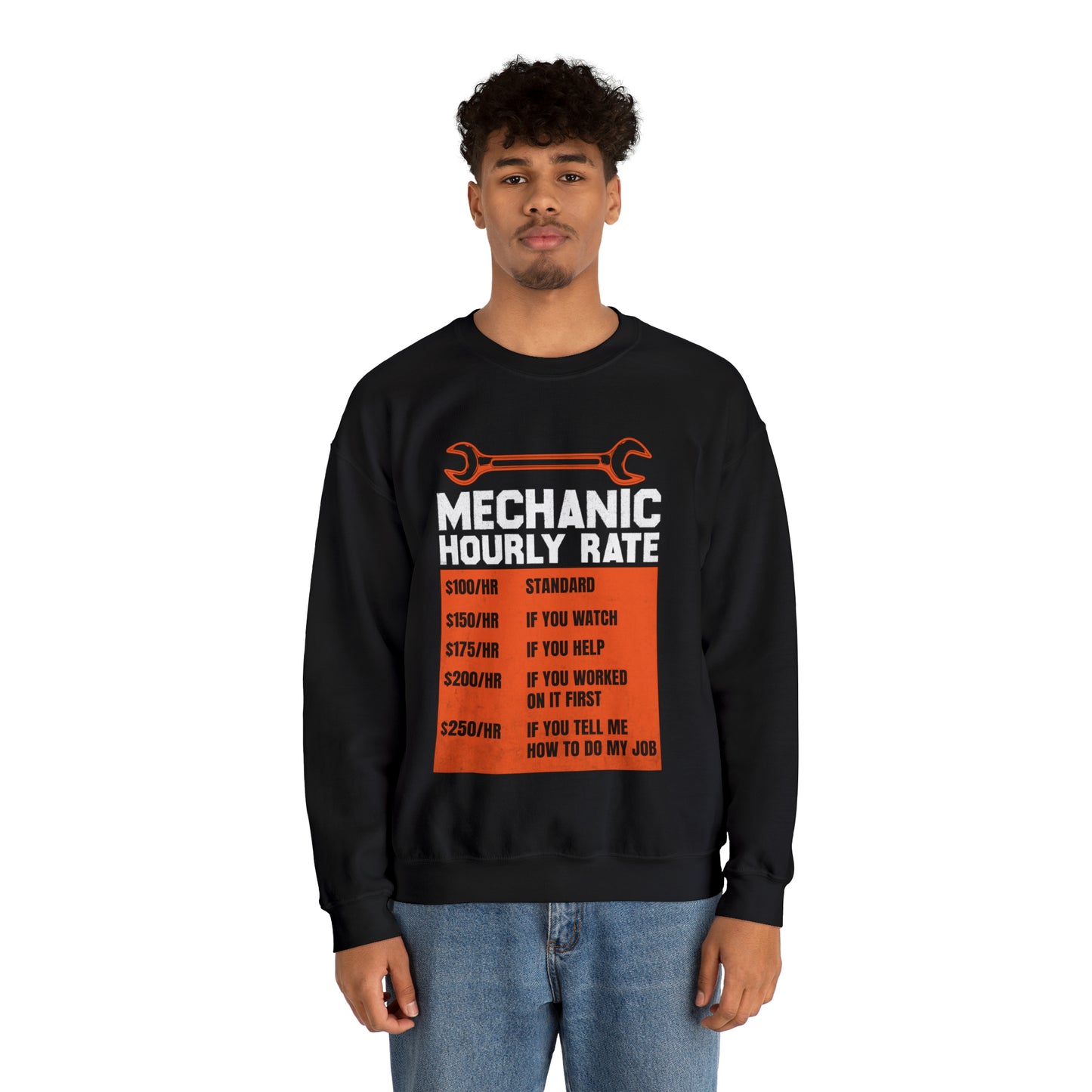 Mechanic Hourly Rates Unisex Heavy Blend™ Crewneck Sweatshirt - J K Kreation
