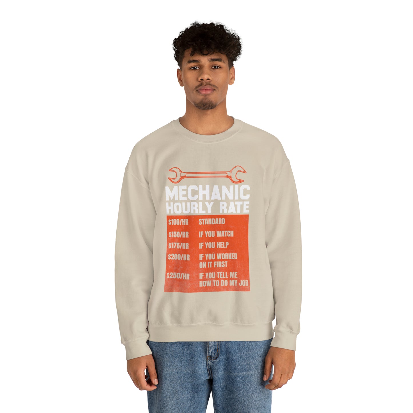 Mechanic Hourly Rates Unisex Heavy Blend™ Crewneck Sweatshirt - J K Kreation