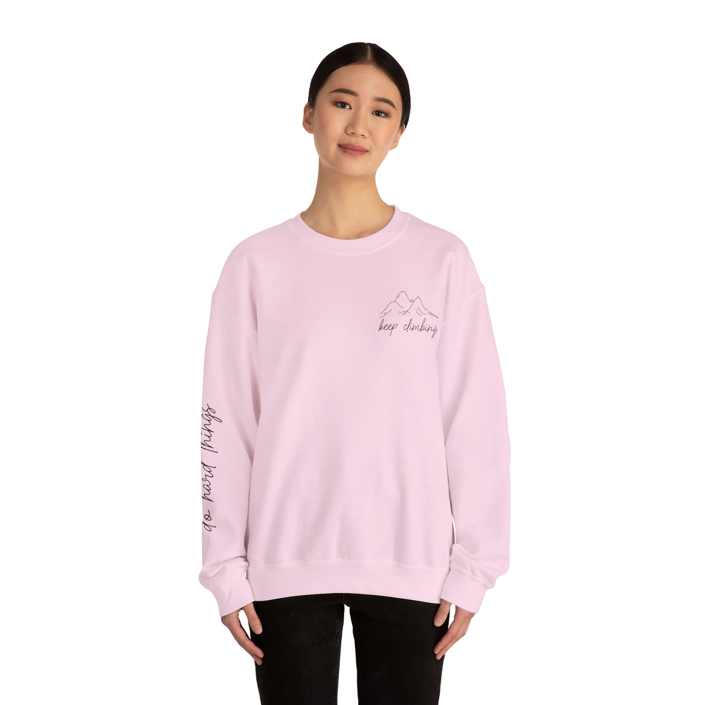 Keep Climbing Unisex Heavy Blend™ Crewneck Sweatshirt - J K Kreation