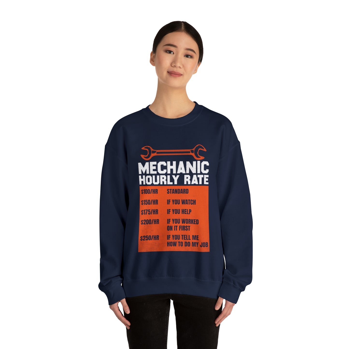 Mechanic Hourly Rates Unisex Heavy Blend™ Crewneck Sweatshirt - J K Kreation