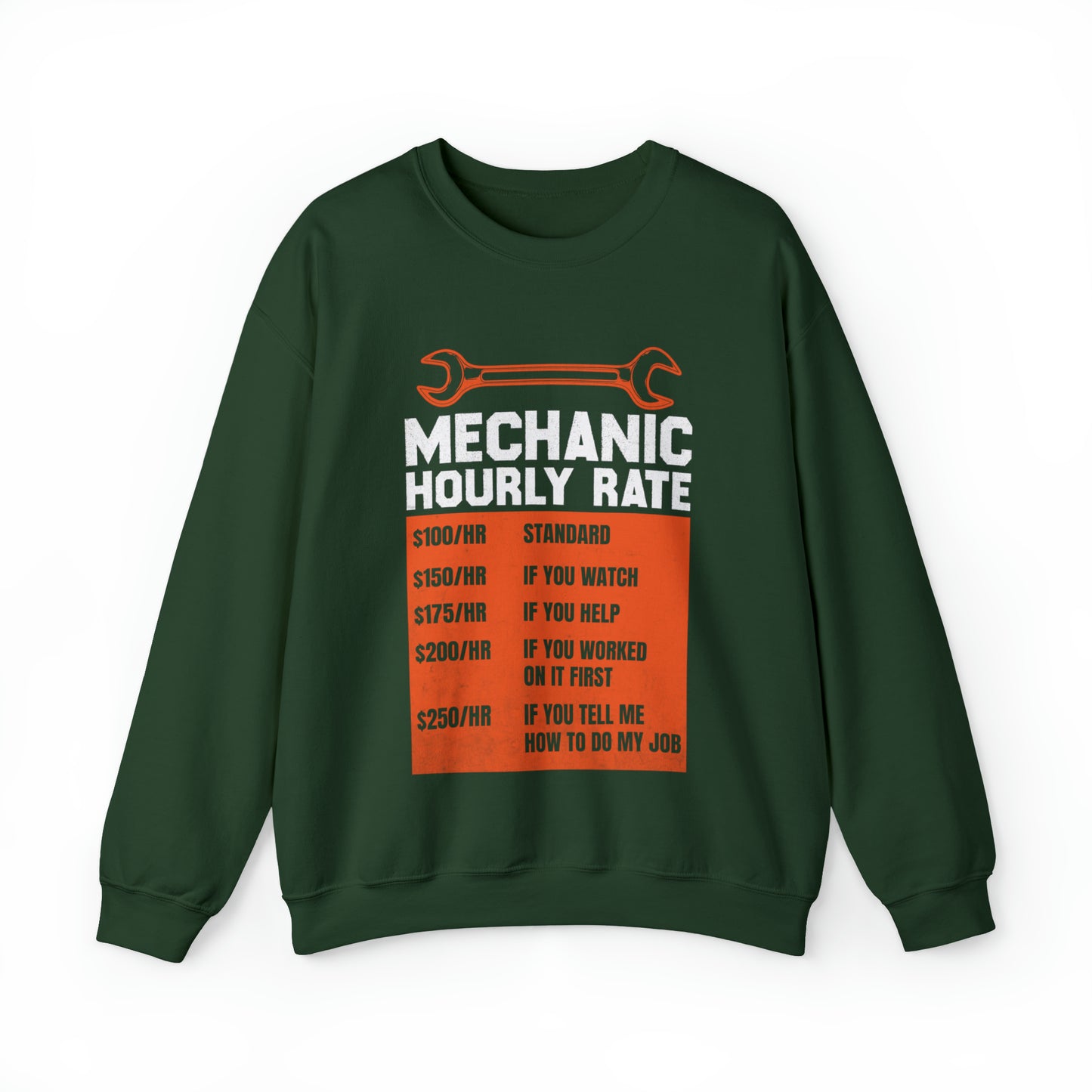 Mechanic Hourly Rates Unisex Heavy Blend™ Crewneck Sweatshirt - J K Kreation
