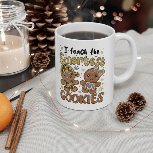 Teacher Mug - Smartest Cookies - Christmas Holiday Gift - J K Kreation