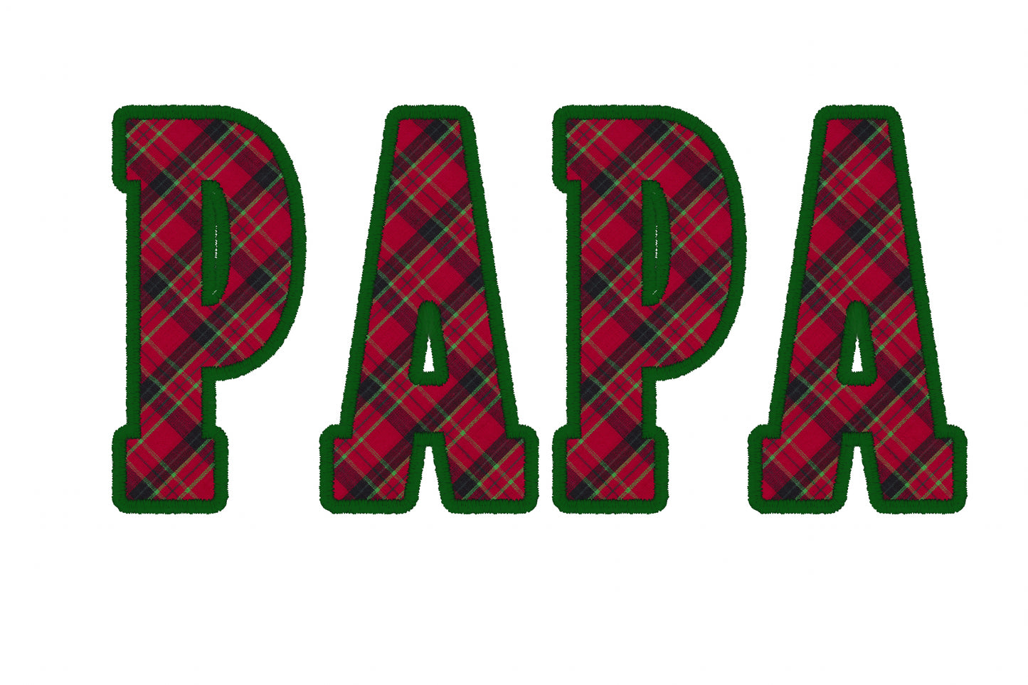 Papa Red Plaid Matching Family Faux Embroidery png/jpg - J K Kreation