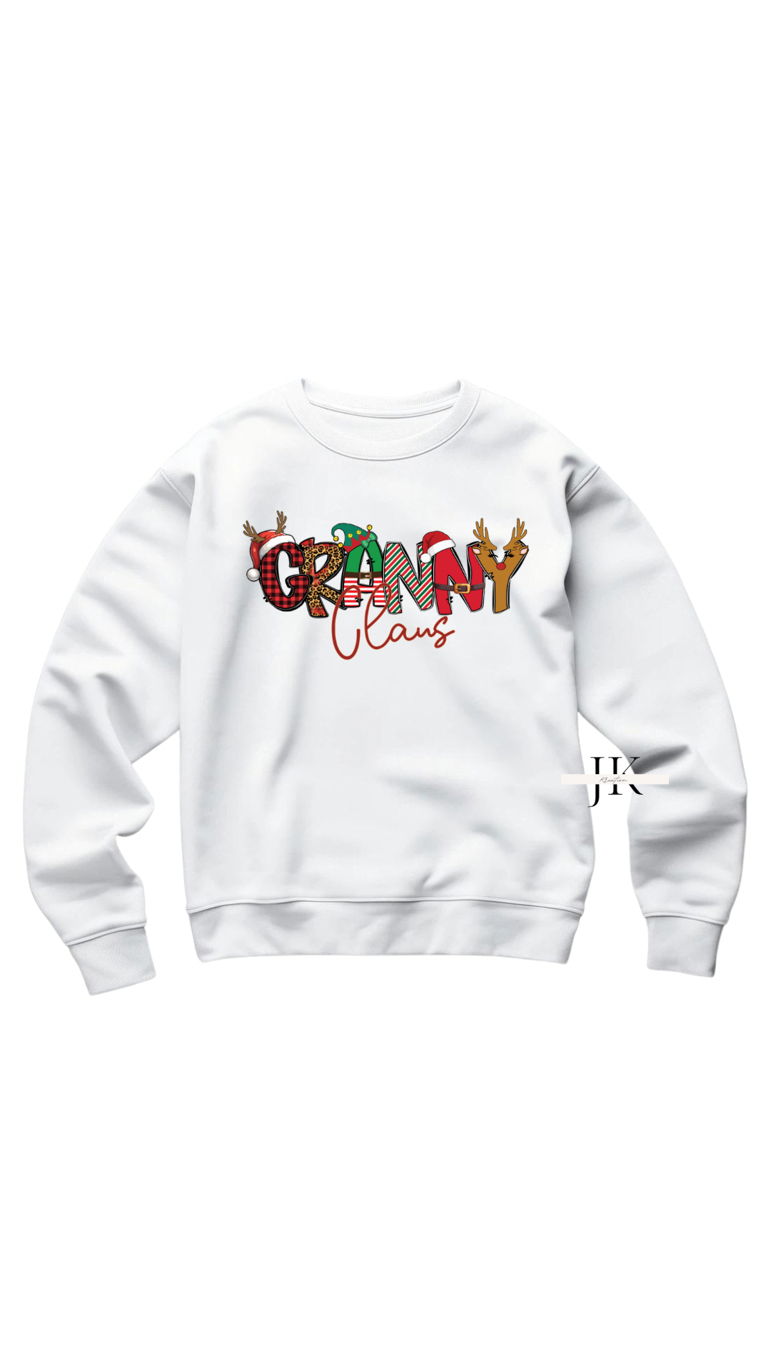 Granny Claus Christmas Crewneck Sweatshirt - J K Kreation
