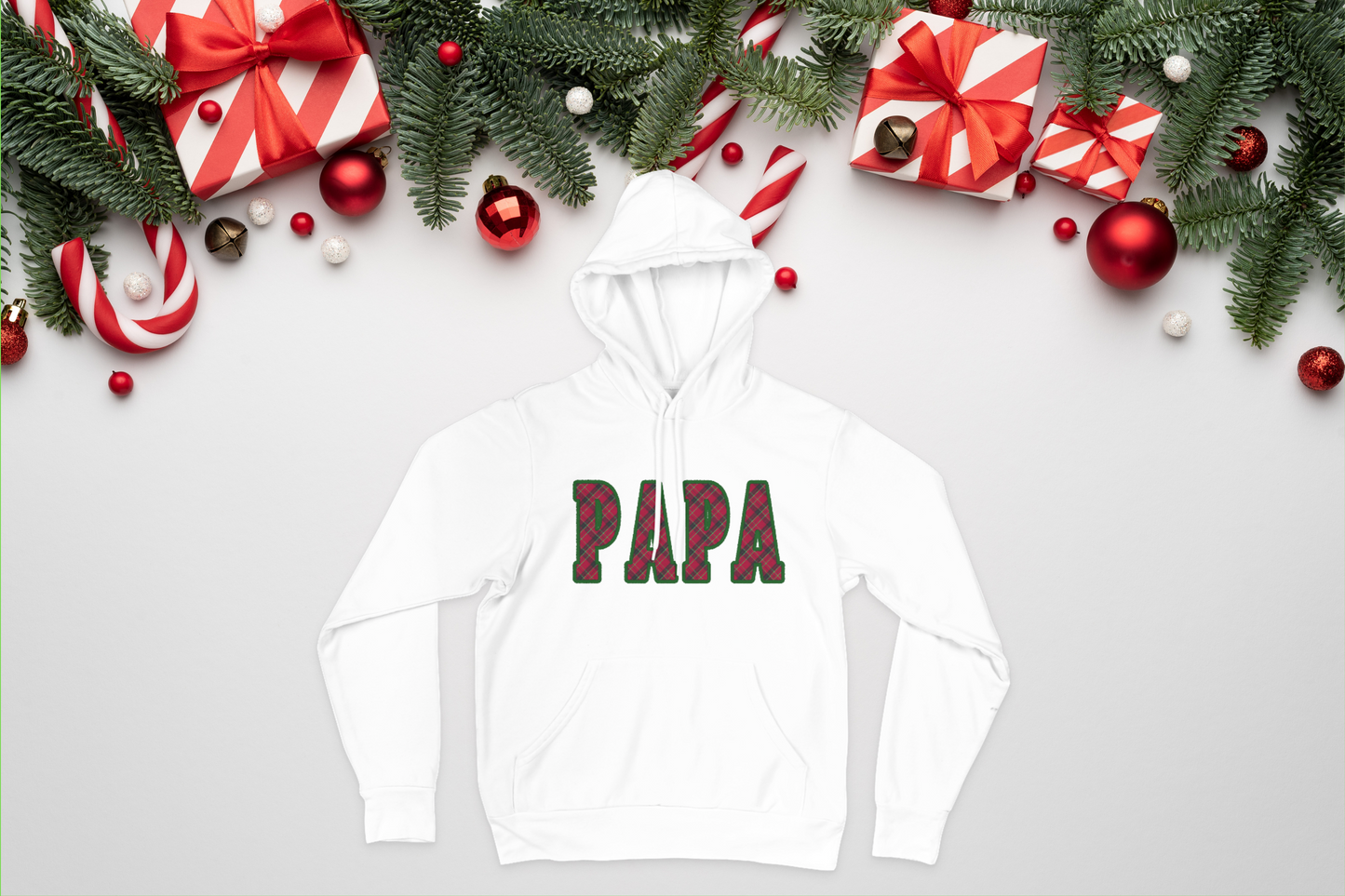 Papa Red Plaid Matching Family Faux Embroidery png/jpg - J K Kreation