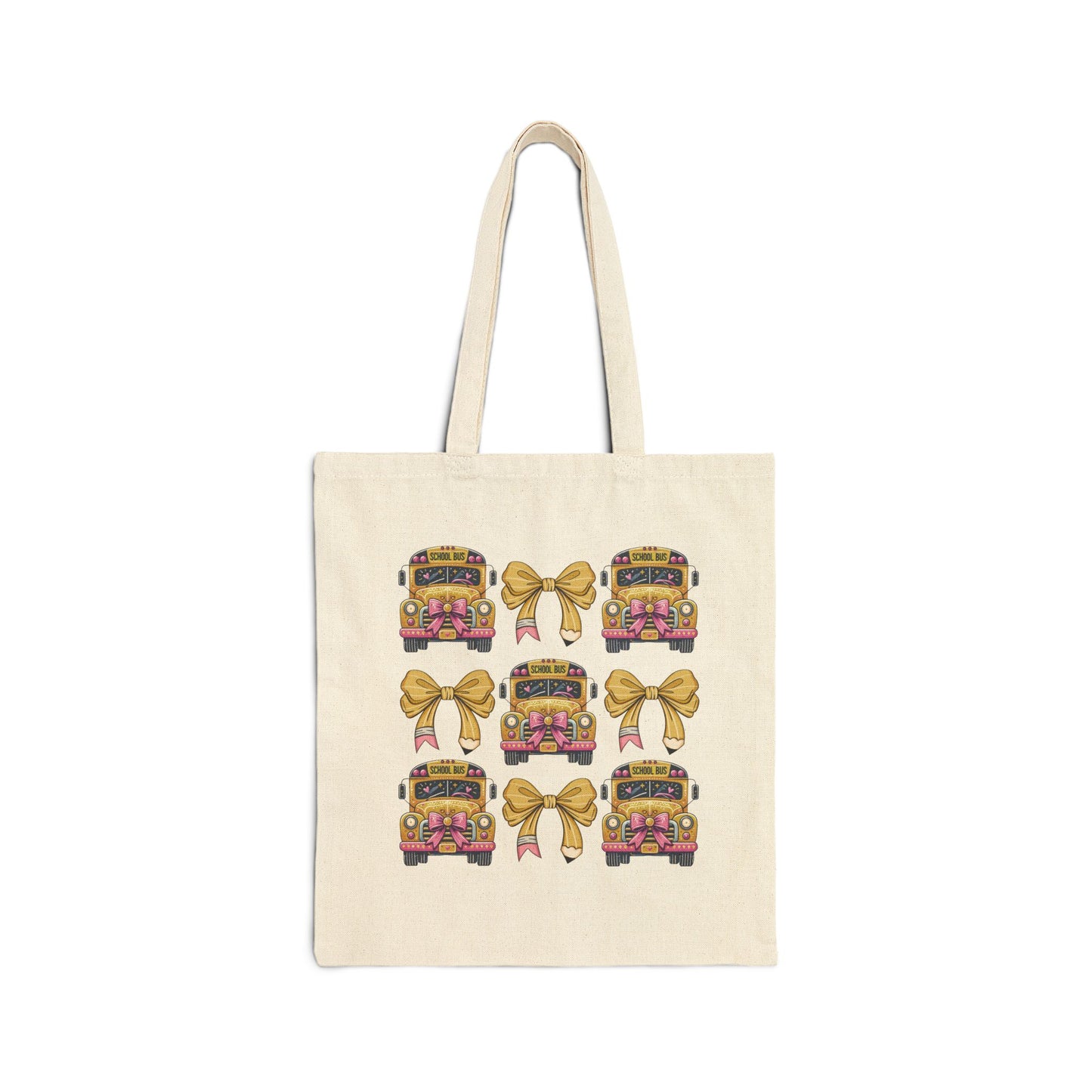 Teacher Back To School Reusable Teach Inspire Cotton Canvas Tote Bag - J K Kreation