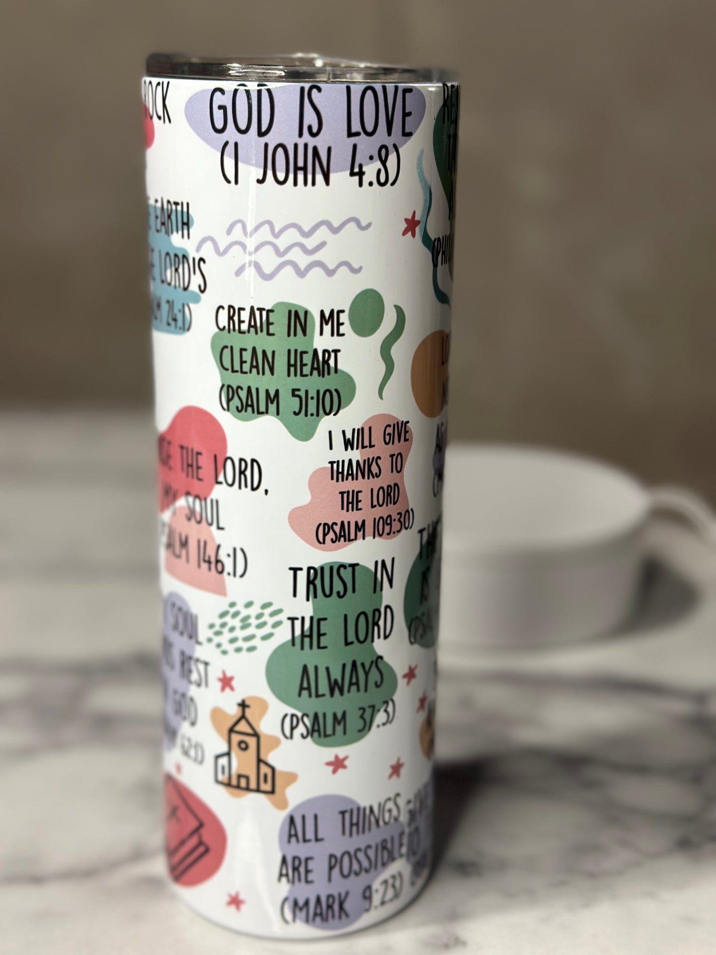 20 oz Daily Bible Affirmations Tumbler - J K Kreation