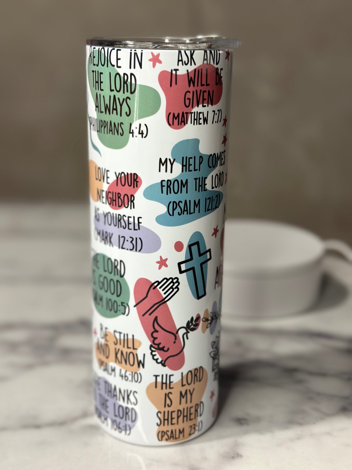 20 oz Daily Bible Affirmations Tumbler - J K Kreation