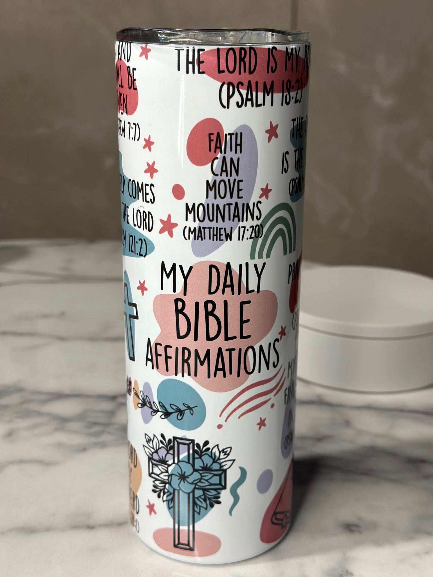 20 oz Daily Bible Affirmations Tumbler - J K Kreation
