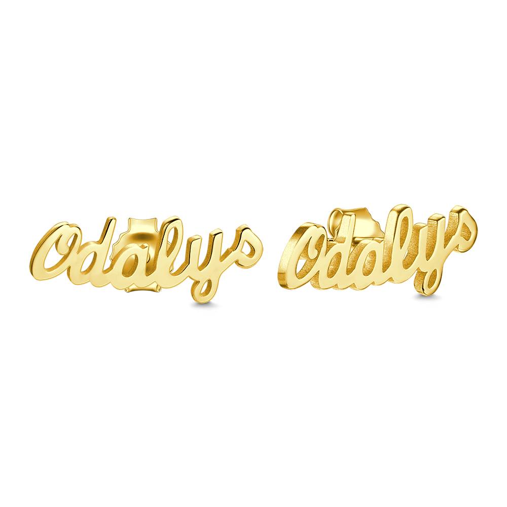 Personalized simple style Name Earrings - J K Kreation