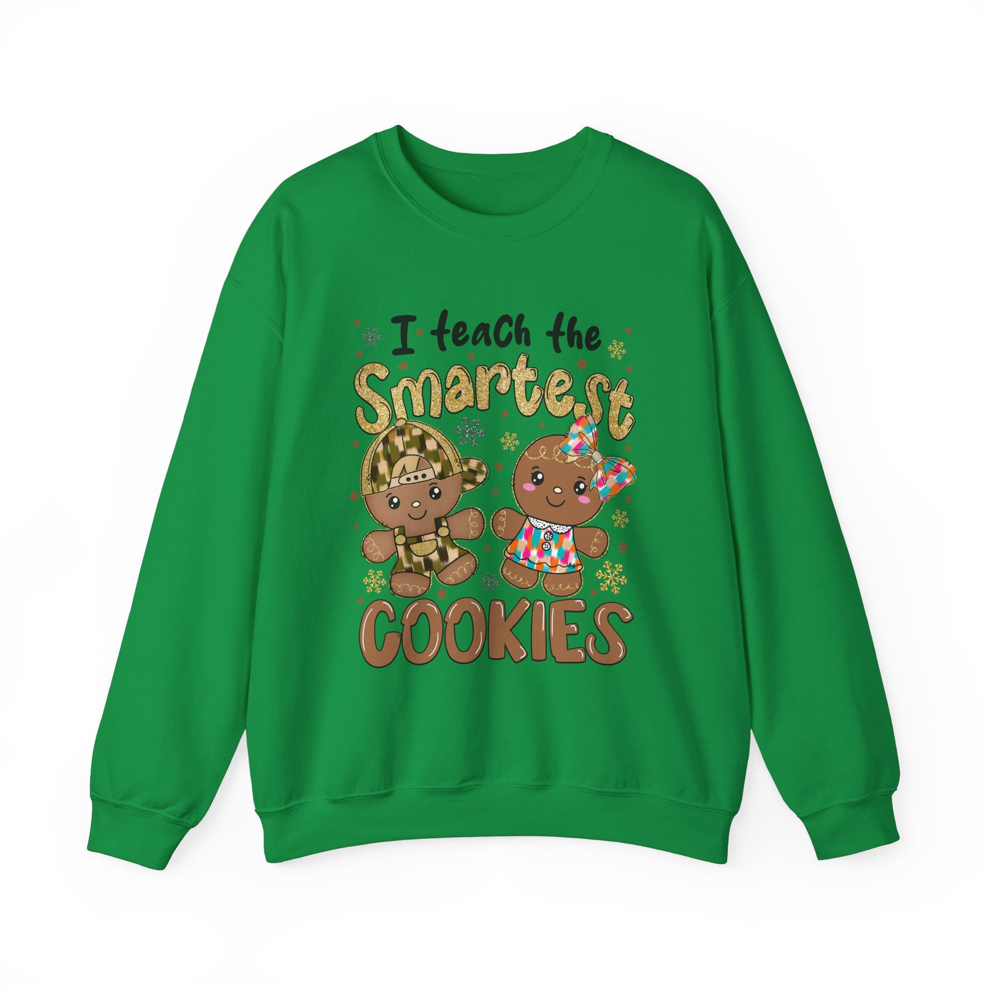 I teach the smartest cookies gingerbread Christmas holiday Crewneck Sweatshirt - J K Kreation