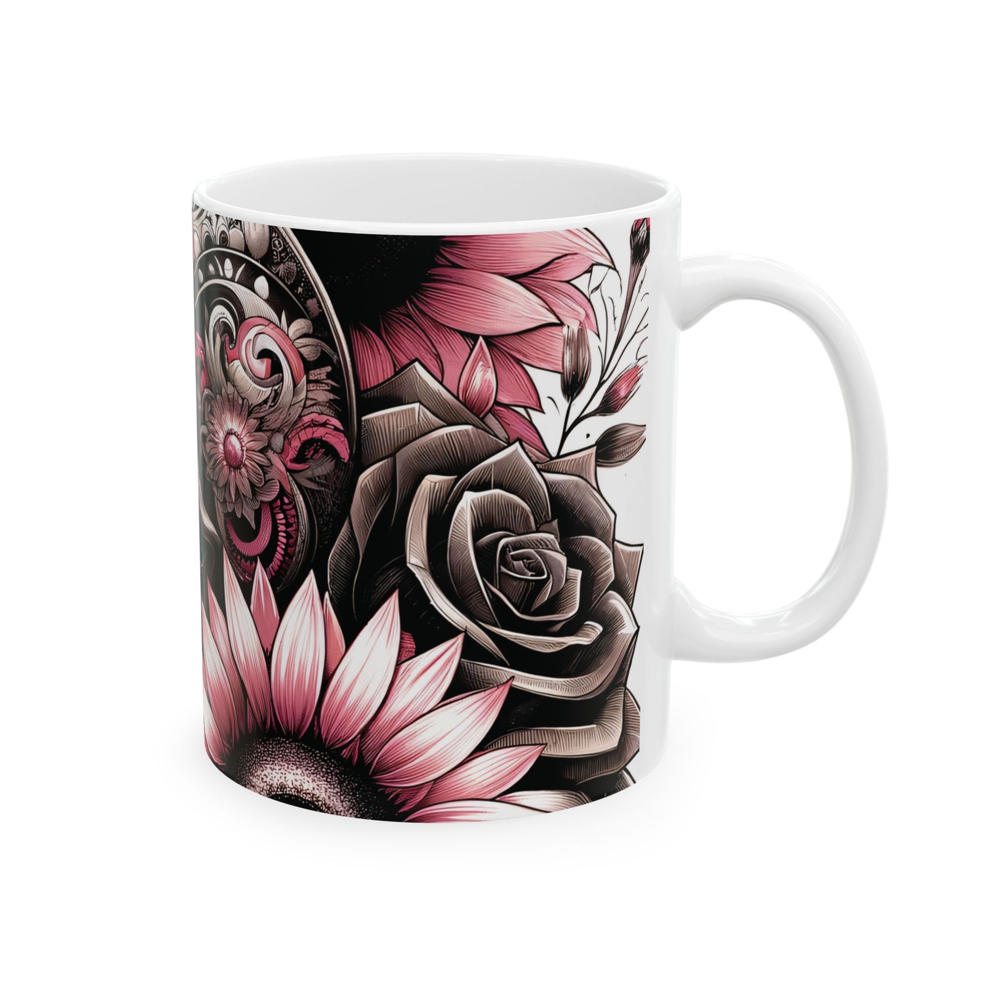 Skull Roses Mug - J K Kreation